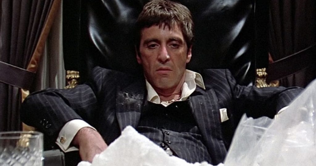 Al Pacino interpreta Tony Montana in Scarface