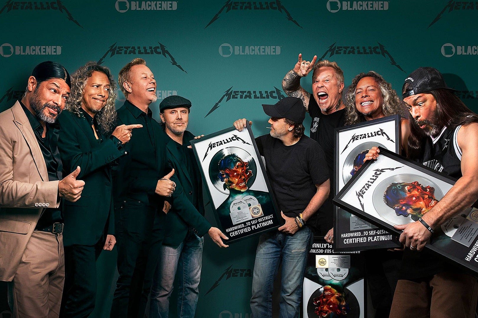 I Metallica premiati nel 2017 con il platino per l'album Hardwired... to Self-Destruct