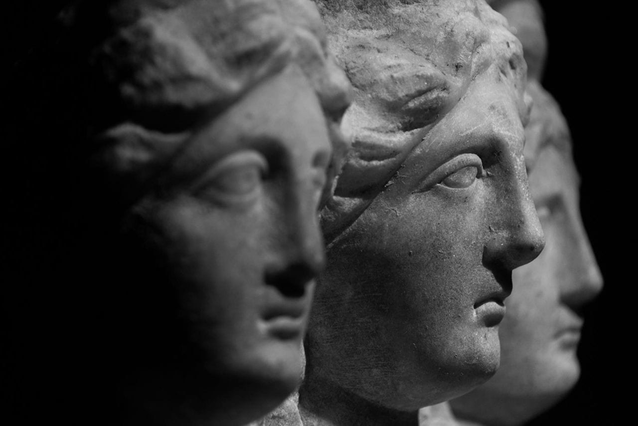 I tre volti della statua della dea Ecate