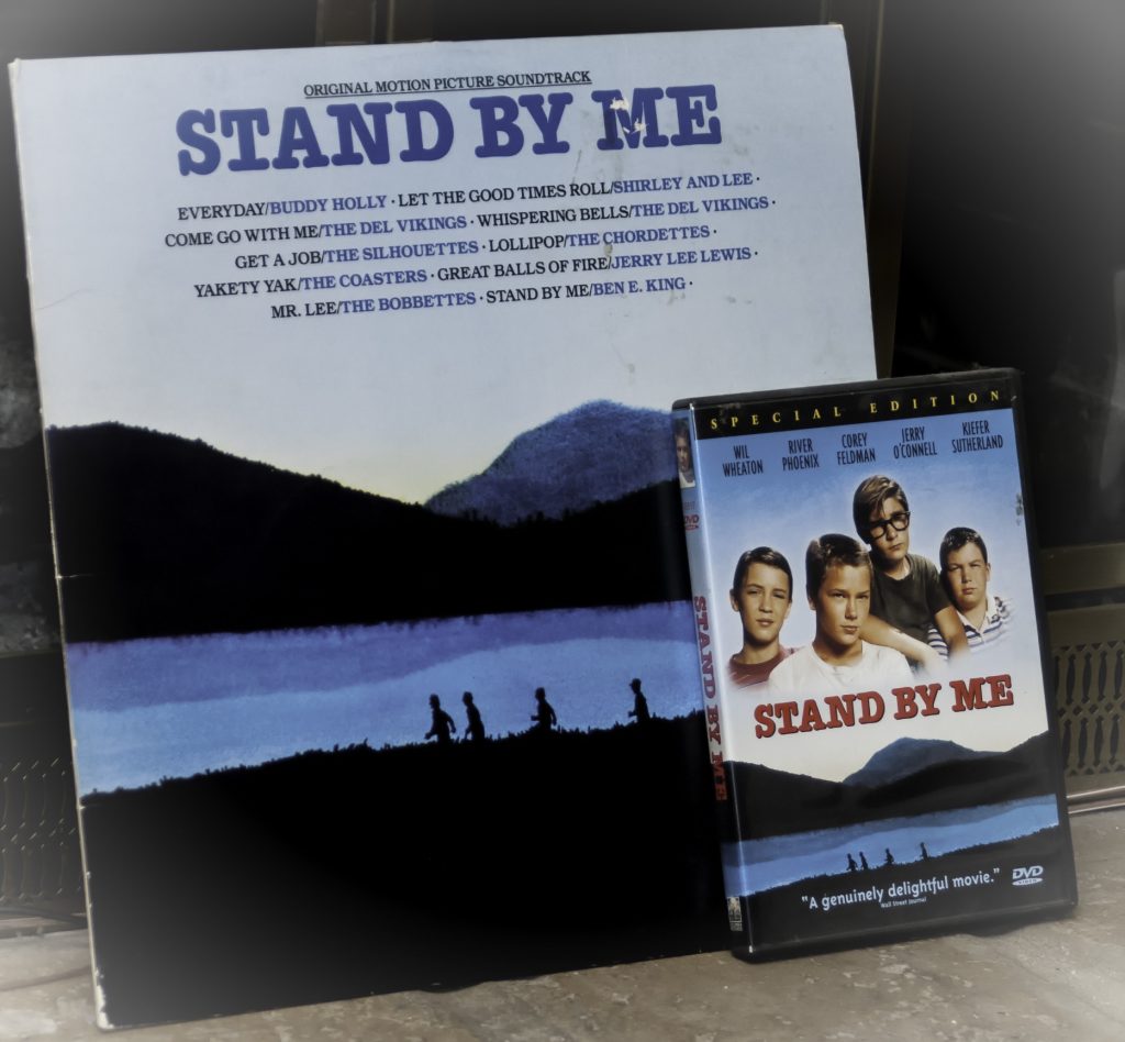 copertina della VHS e del disco della colonna sonora di Stand by me